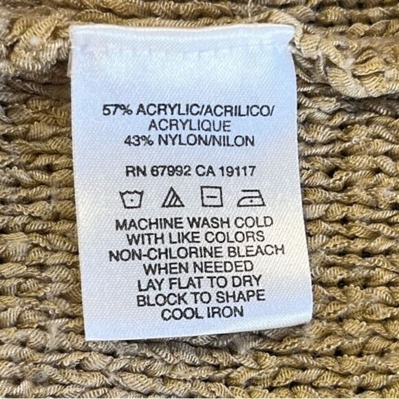 SIGRID OLSEN SPORT Long Sleeve V-neck Sweater Beige Women’s Size Petite Medium - Picture 6 of 6